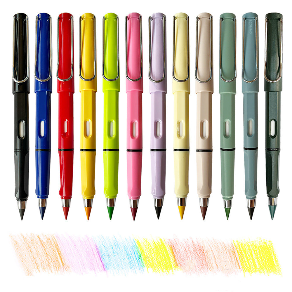 12 Colored Forever Pencils with 12 Replacement Nib
