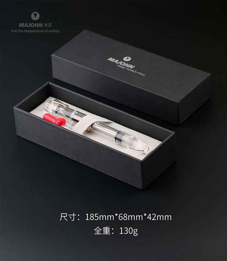Majohn C4 Eyedropper Fountain Pen Transparent Acrylic with Box - TTpen