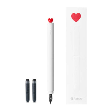 KACO First Heart Fountain Pen with EF Nib and 2 Black Ink Cartridges