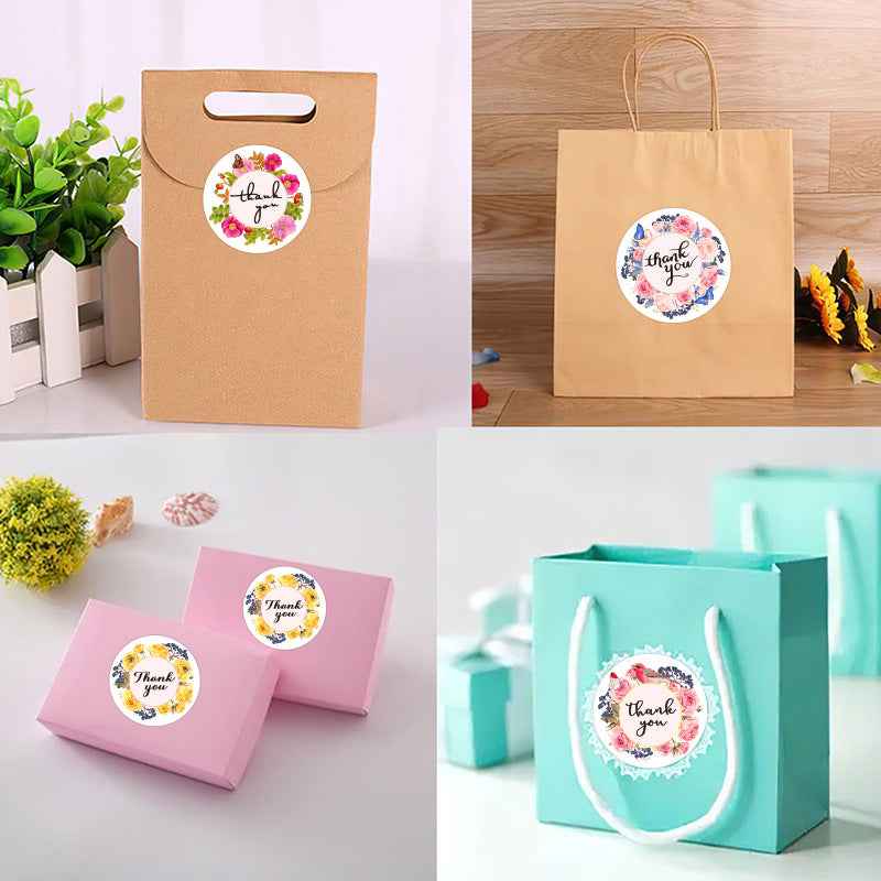 1000pcs Thank You Stickers,Round 1 Inch Floral Labels for Small Business - TTpen