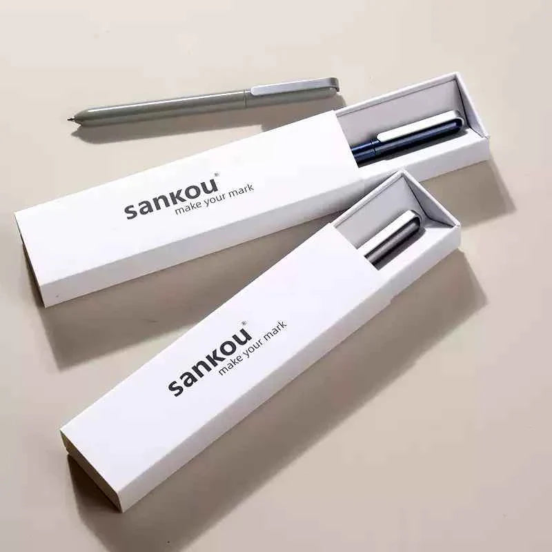 Sankou JZ19 Rotating Metal Ballpoint Pen 0.5mm Black Ink