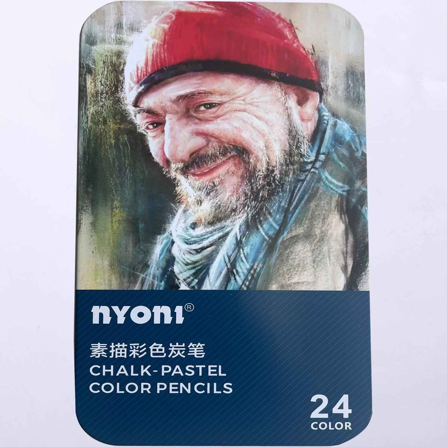 NYONI Professional 24 Pastel Chalk Colored Charcoal Pencils - TTpen