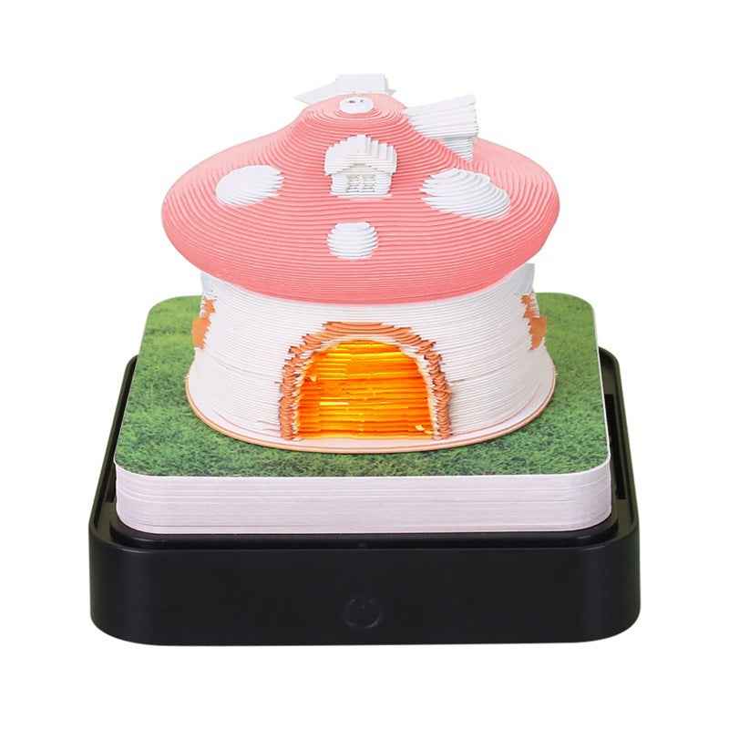 2024 Time Piece Mushroom Calendar Memo Pad with LED Lights - TTpen