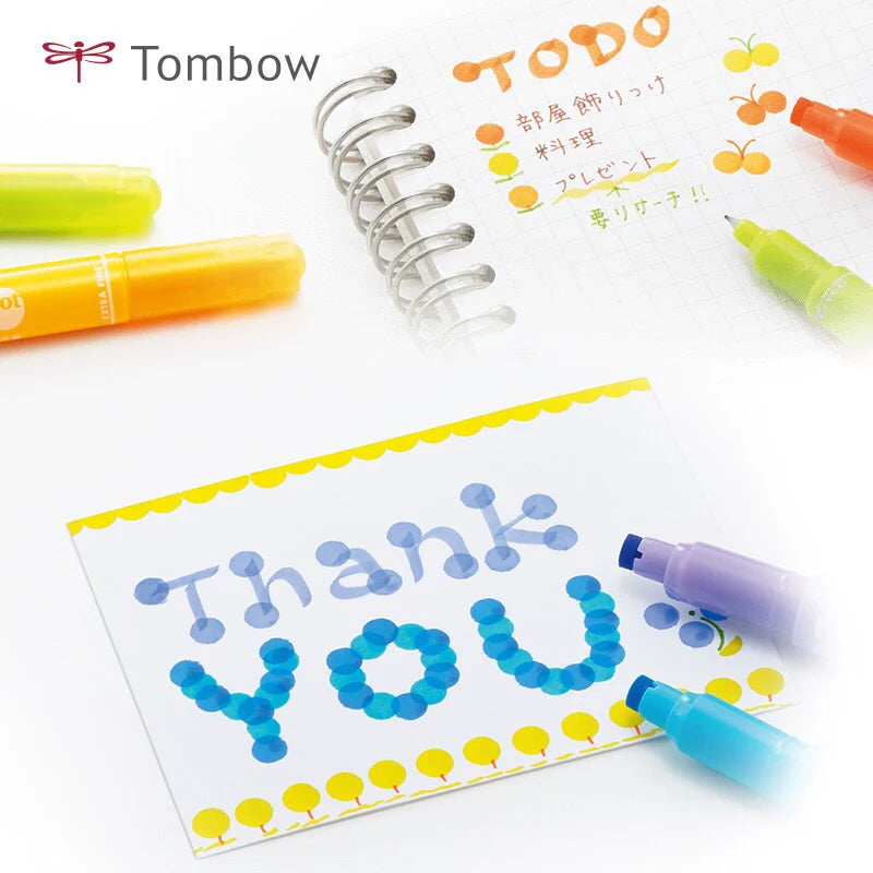Tombow Play Color Dot Felt Tip Pen Set 3/12 Colors