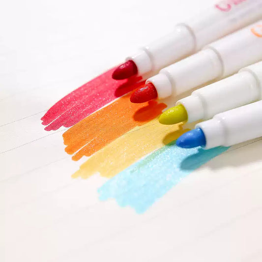 Guangna Glitter Markers Highlighter Pens Medium Point 12 Colors