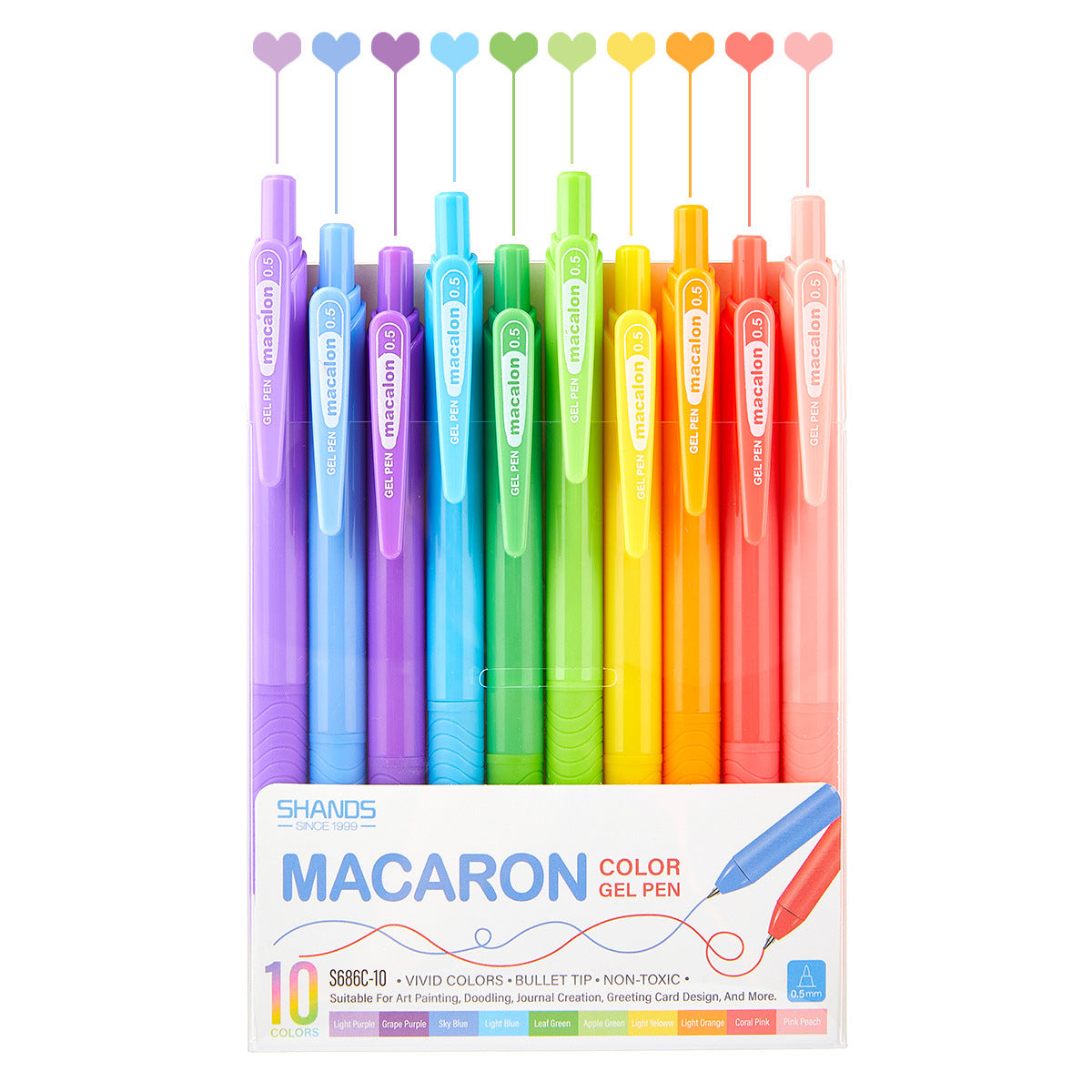 SHANDS S686 Retro /Juice Colored Gel Ink Pens Retractable 0.5mm