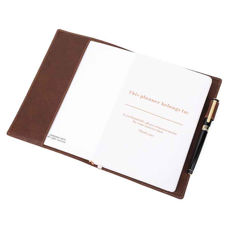 Leather Protective Cover Case for A5 Notebook Journal Planner