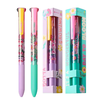 KACO 3in1 Multi-Pen Black/Red Ballpoint 0.5mm Mechanical Pencil 2 Pack