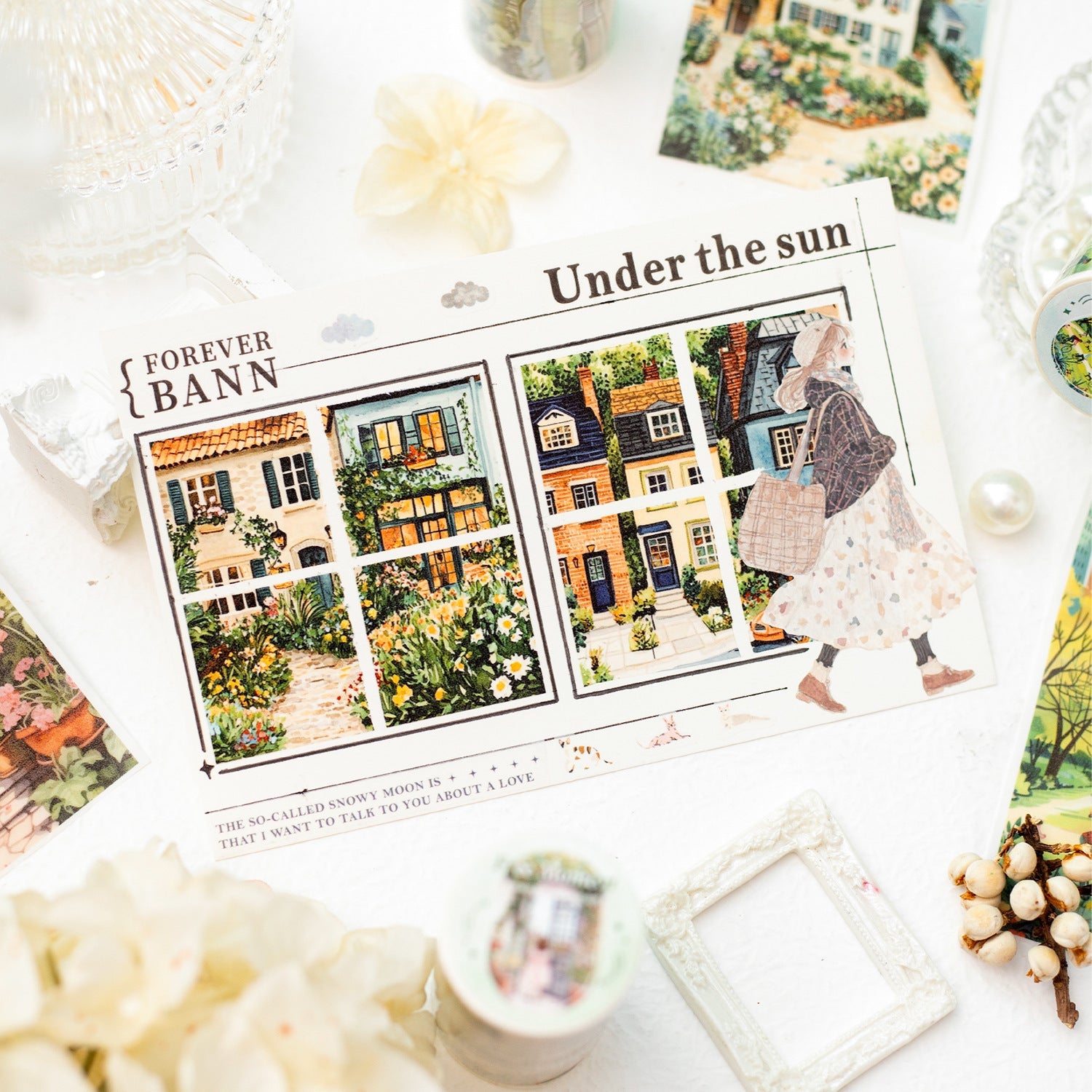 6-Roll Washi Tape Set – Scenic Landscape Decor 80mm x 2m