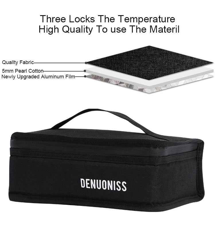 DENUONISS A309 Small Insulated Lunch Box Portable Soft Bag