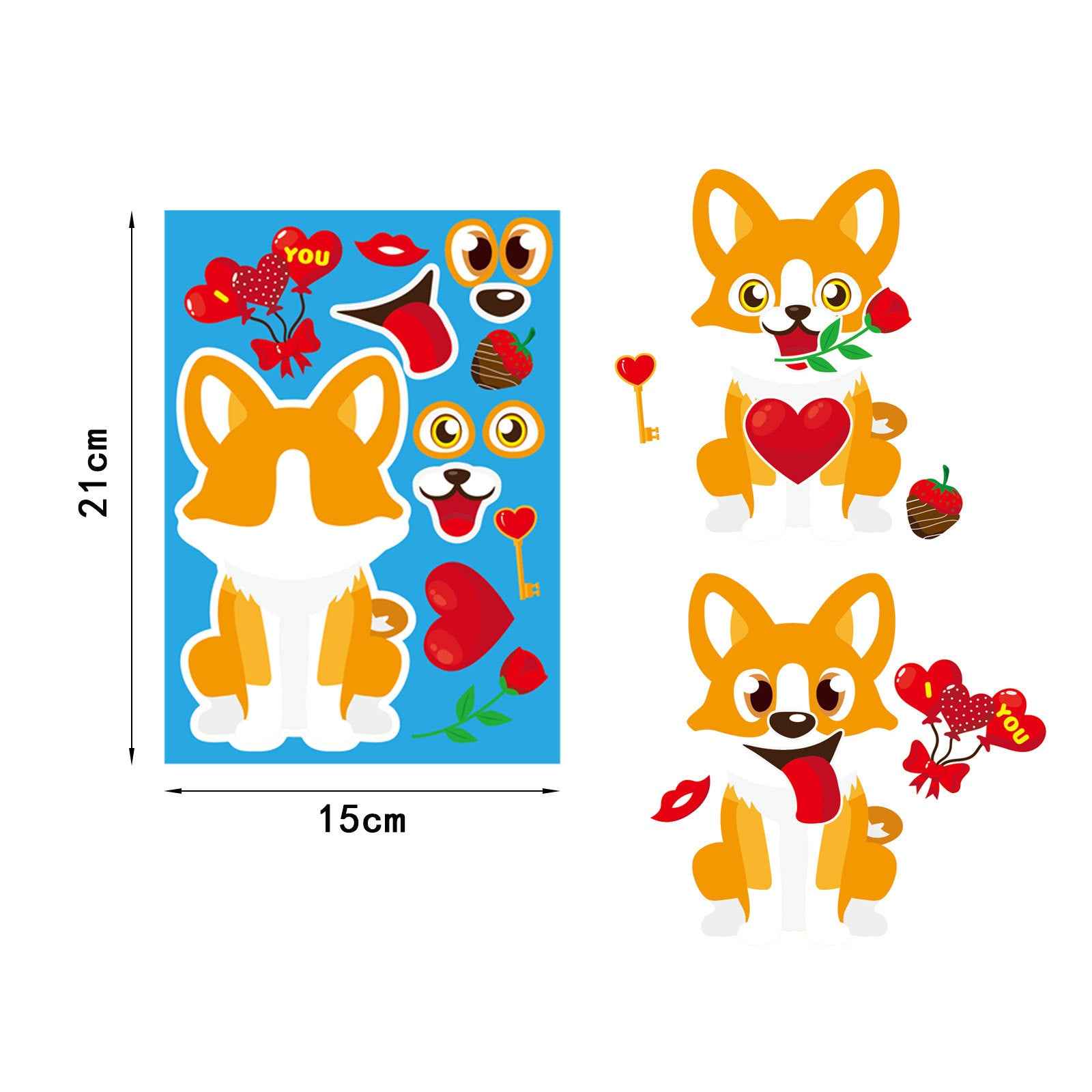 24 Sheets Cute Anime Animals Make Your Own Stickers for Kids - TTpen