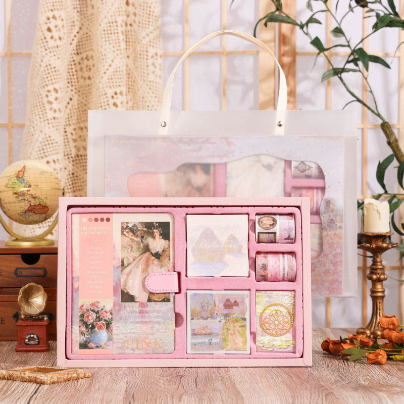 Oil Painting Series Journal Scrapbooking Supplies Gift Set