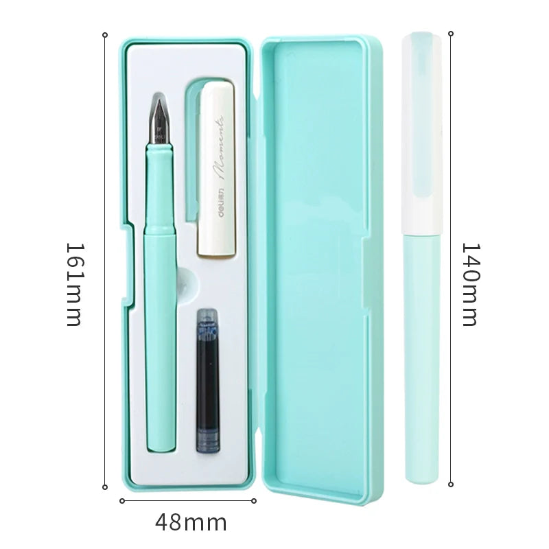 DELI A932 Affordable Starter Fountain Pens for Beginners 3 Color Pack - TTpen