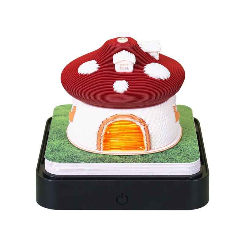 2024 Time Piece Mushroom Calendar Memo Pad with LED Lights - TTpen