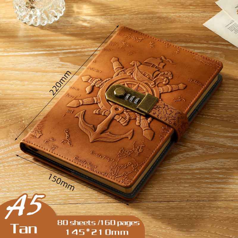 A5 Journal Retro Password Notebook Relief Sculpture - TTpen