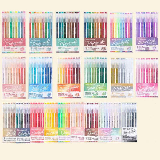 Languo Glitter Gel Pens 207 Color for Adult Coloring Journaling Drawing