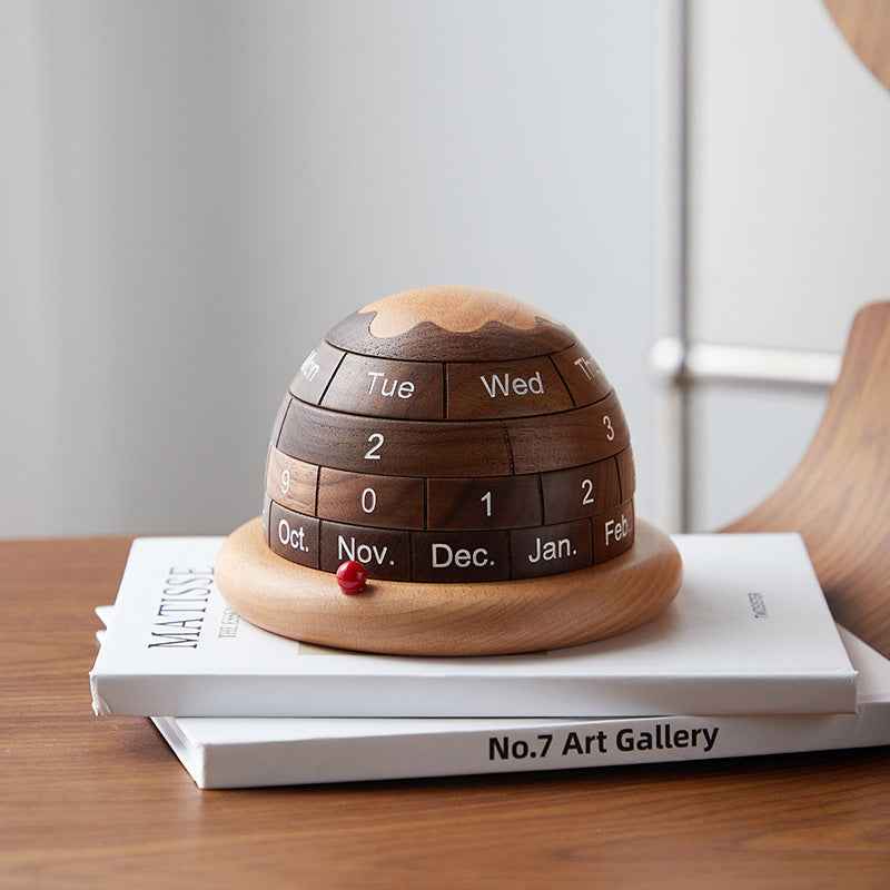 Solid Wood Planet Perpetual Calendar