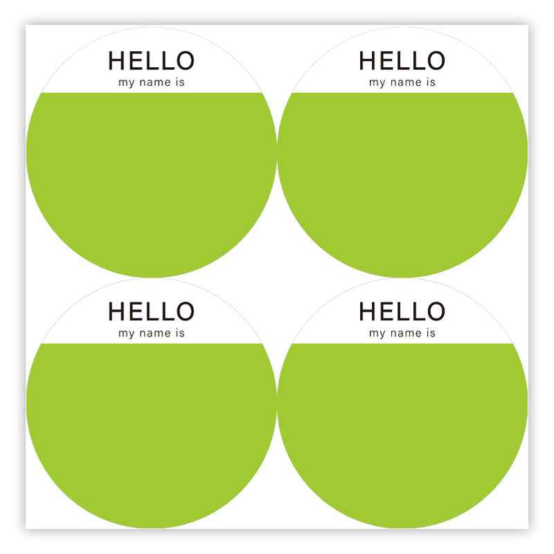 200Pcs Hello Name Tags Hello My Name is Stickers 8cm Round - TTpen