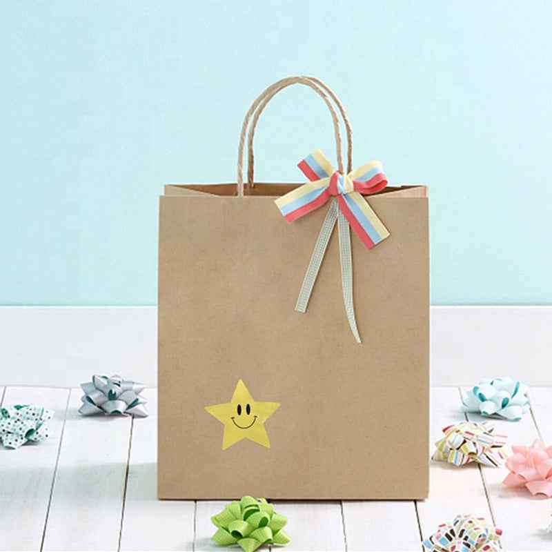 500pcs Happy Star Smile Face Reward Stickers,1.5 inch Gold - TTpen