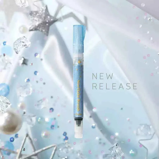 Pentel StarFlake Brush Pen Gold Silver Blue Glitter Colors