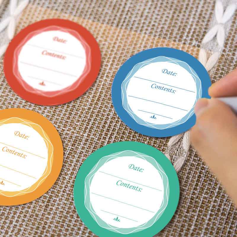 180pcs Food Date Sticker for Jars Waterproof Removable Mark Label 4CM - TTpen