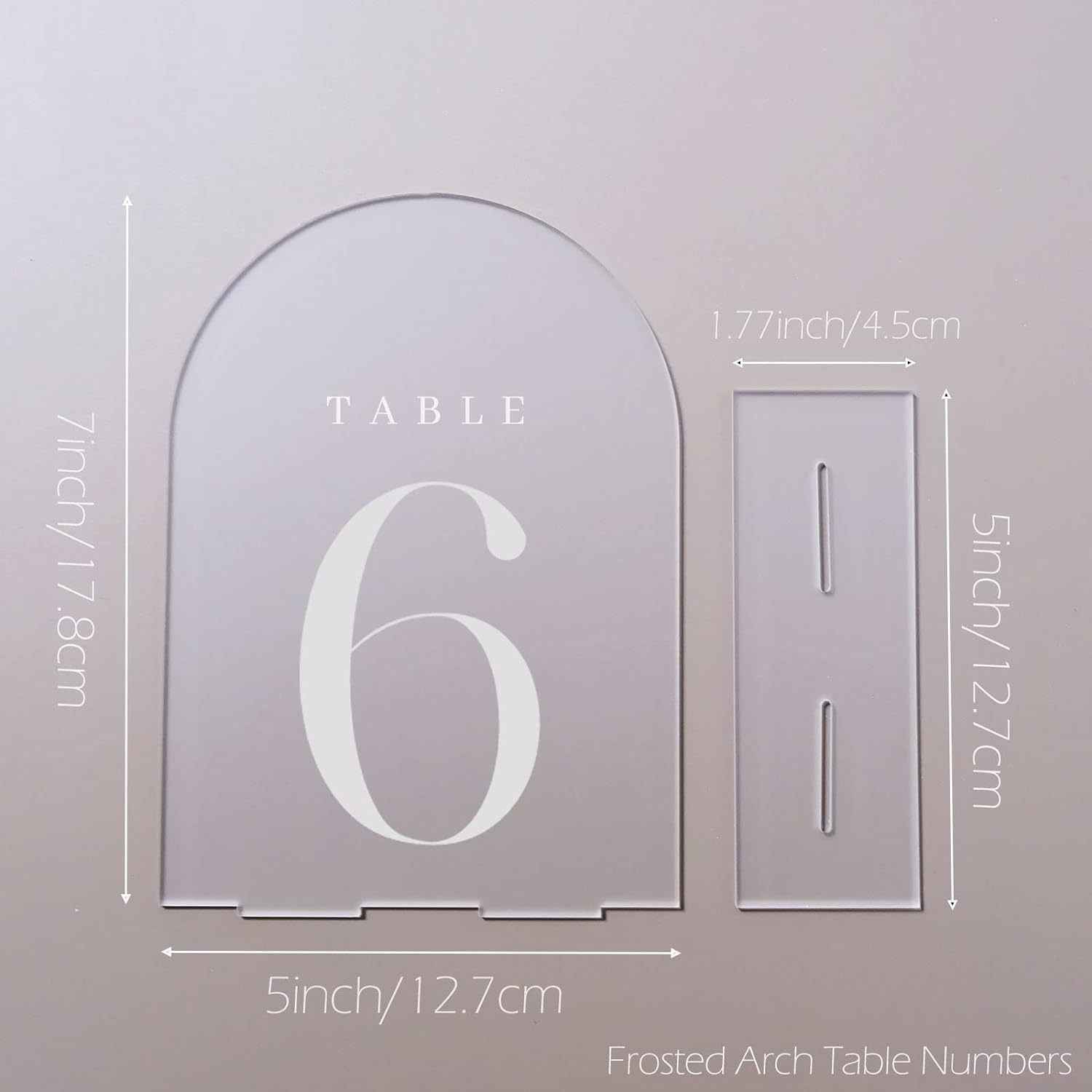 Frosted Arch Acrylic Table Numbers 1-10 for Wedding Reception,5x7 INCH - TTpen