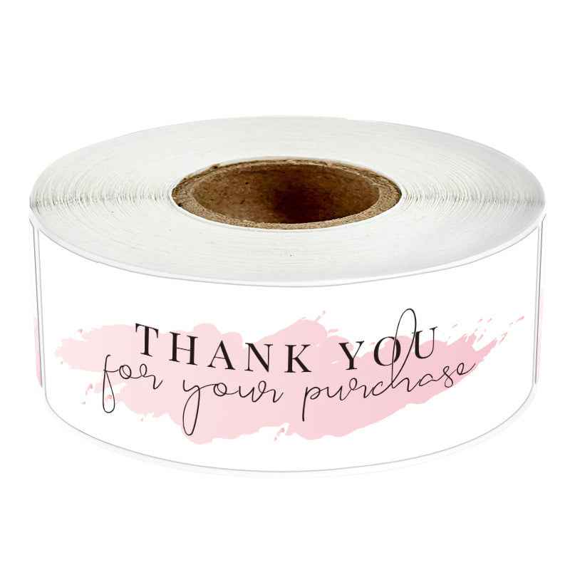 3 Rolls Thank You for Your Order Stickers 360 Labels Pink - TTpen