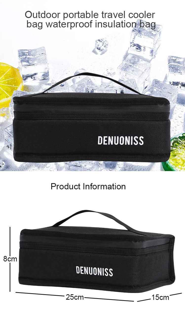 DENUONISS A309 Small Insulated Lunch Box Portable Soft Bag