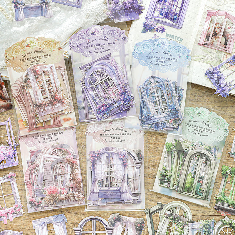 60 Window Blossom Sticker Pack 105x165mm for Journal Scrapbook