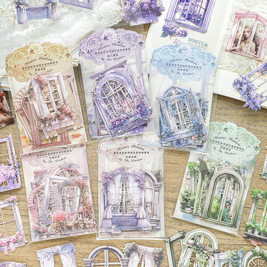60 Window Blossom Sticker Pack 105x165mm for Journal Scrapbook