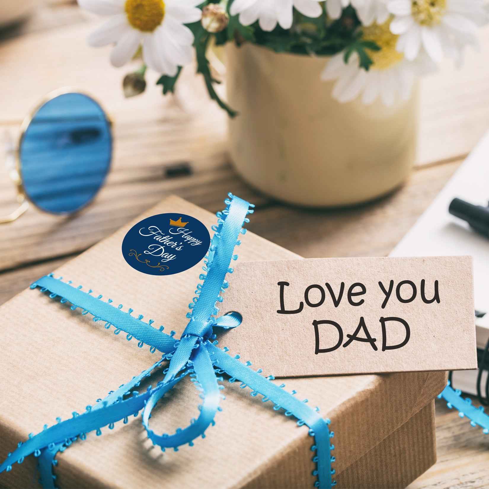 500pcs Happy Father‘s Day Stickers 1.5 inch Round Labels - TTpen