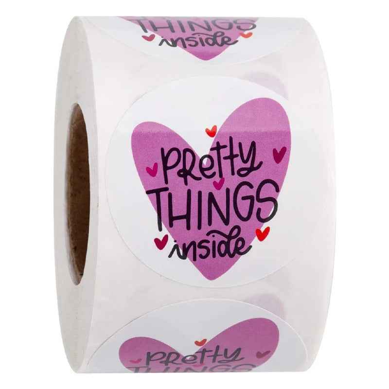 2000pcs Pretty Things Inside Stickers,Round 1 Inch Adhesive Labels - TTpen