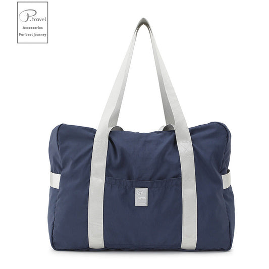 P.Travel Foldable Travel Sports Gym Duffel Bag Navy Blue