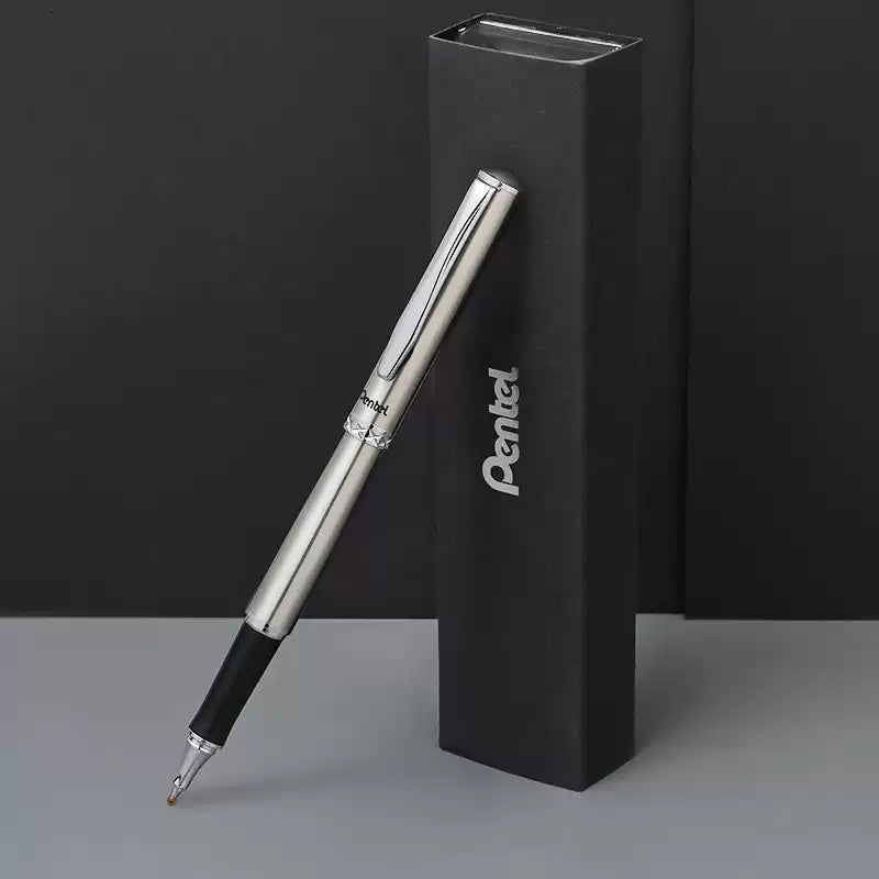 Pentel K600 Libretto Gel Roller Pen 0.7mm,All Metal,Black Ink