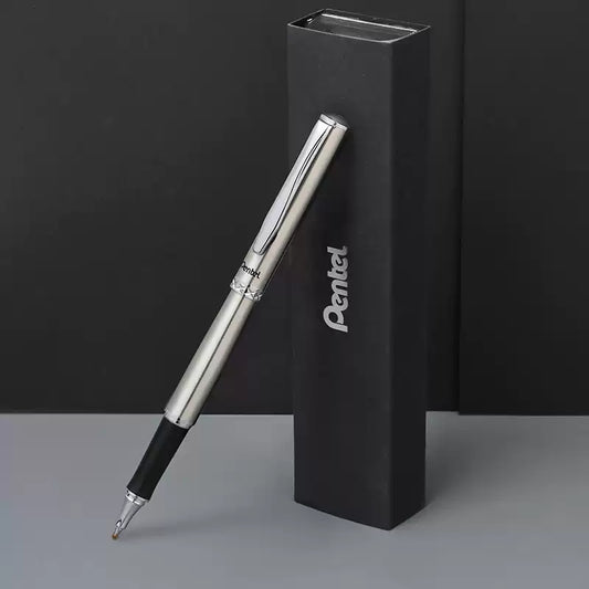 Pentel K600 Libretto Gel Roller Pen 0.7mm,All Metal,Black Ink