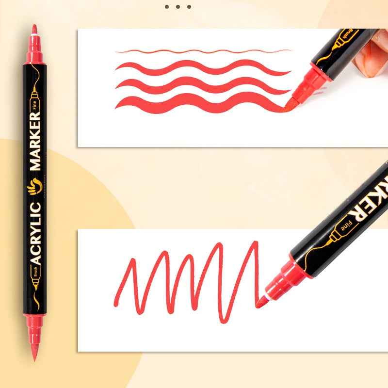 36 Colors Acrylic Paint Bursh Marker Dual Tip Pens - TTpen