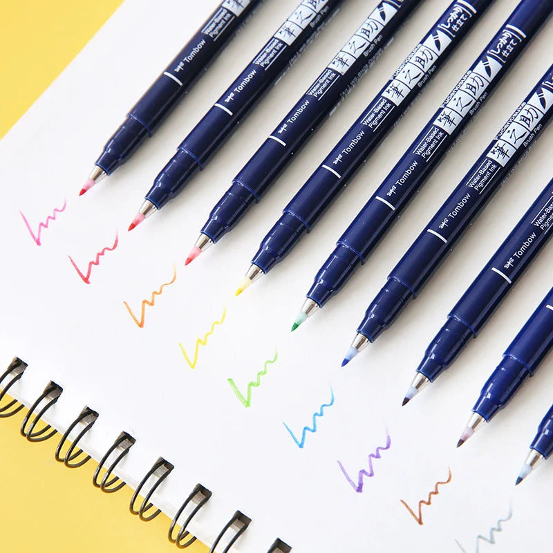 Tombow Fudenosuke Brush Color Pens 6/10 Color Set