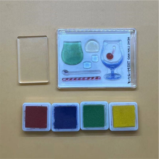 TO-MEI HAN Transparent Drink Cup & Straw Stamps