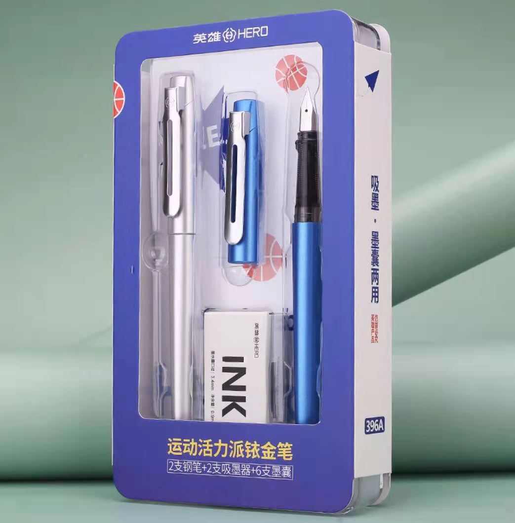 Hero Sports Vitality Iridium Fountain Pen Blue-Silver