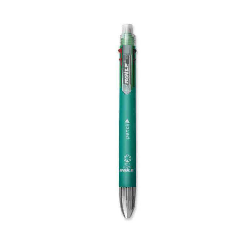 BAILE Multi Pen 5+1 Light,0.7mm Ballpoint Pen,0.5mm Mechanical Pencil Green