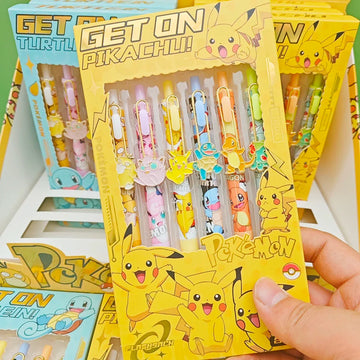 Pokémon Cartoon Gel Pen 6-Pack Fun Collectible Writing Set for Fans