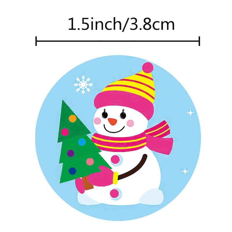 500 Pieces Cute Snowman Winter Stickers,1.5 inch - TTpen