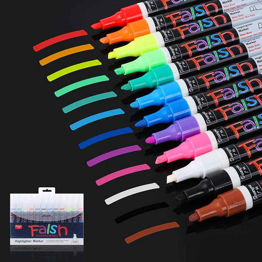 Guangna Dry Erase Markers,12 Color White Board Chisel Tip Markers - TTpen