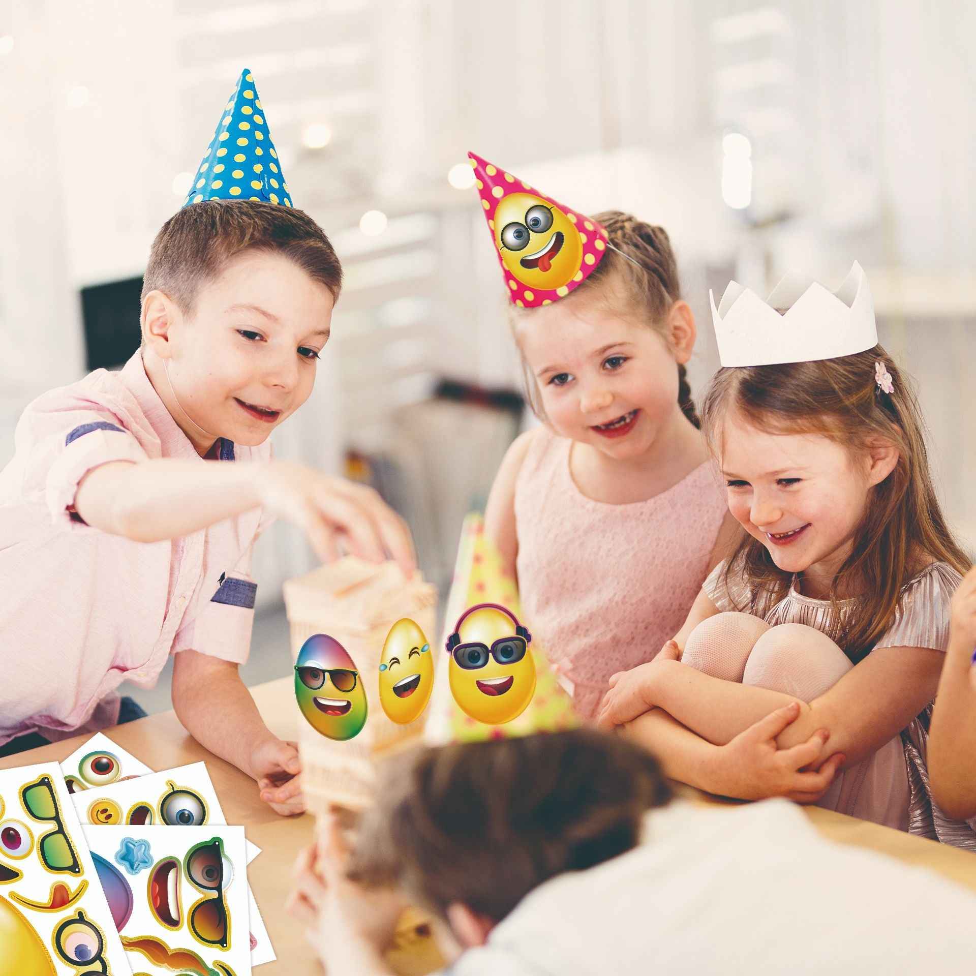 32 Sheets Egg Shape Theme Make Your Own Stickers for Kids - TTpen
