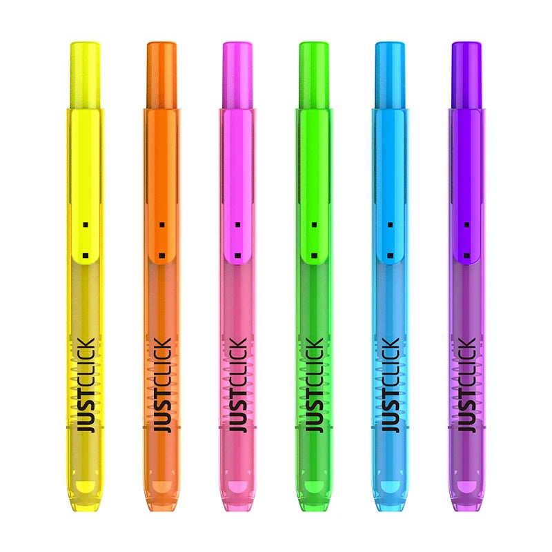 MORRIS JUSTCLICK Retractable Highlighters 6/5/3Color Sets