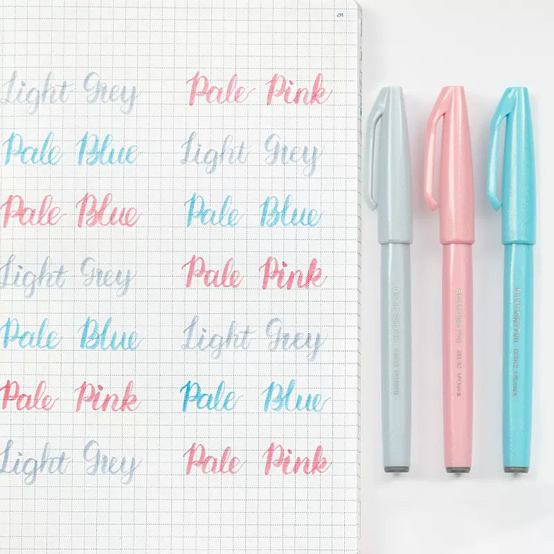 Pentel Fude Touch Sign Pen,Felt Pen Like Brush Stroke,3 Pack A