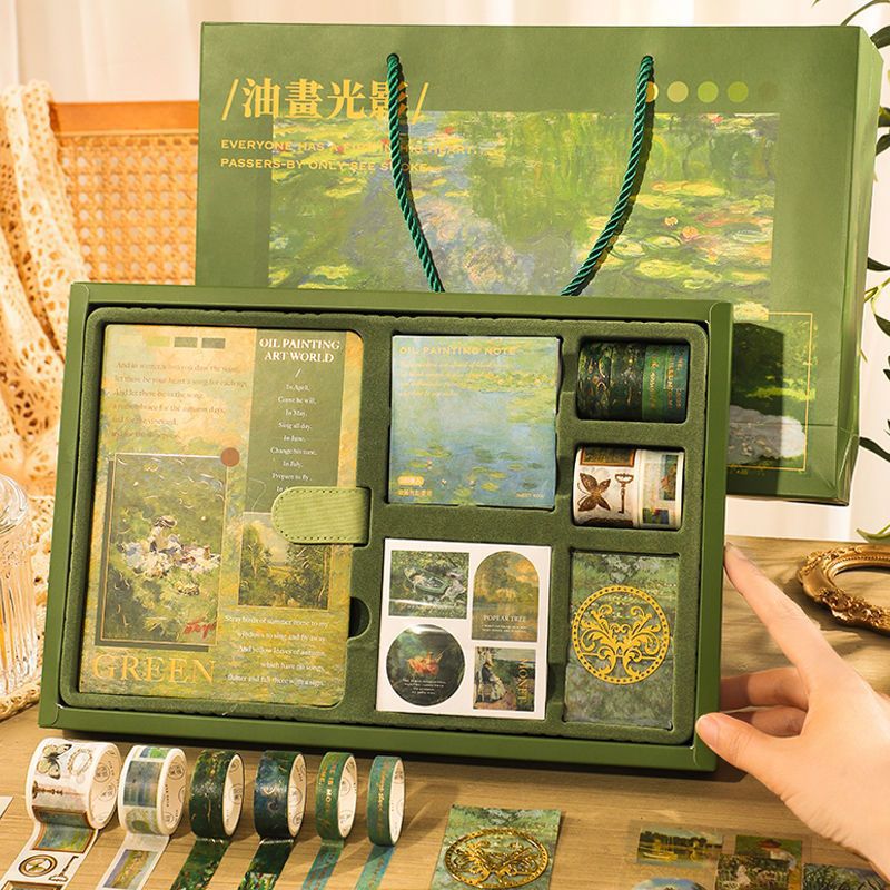 Oil Painting Series Journal Scrapbooking Supplies Gift Set