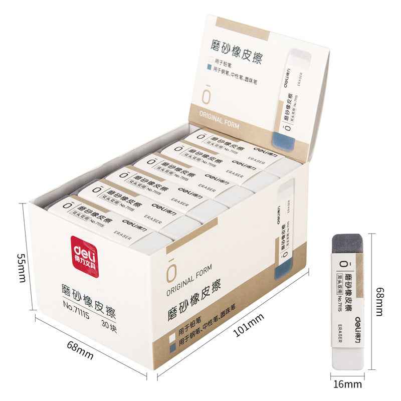 DELI 71115 Sand and Rubber Eraser for Ink and Pencil 4 Pack - TTpen