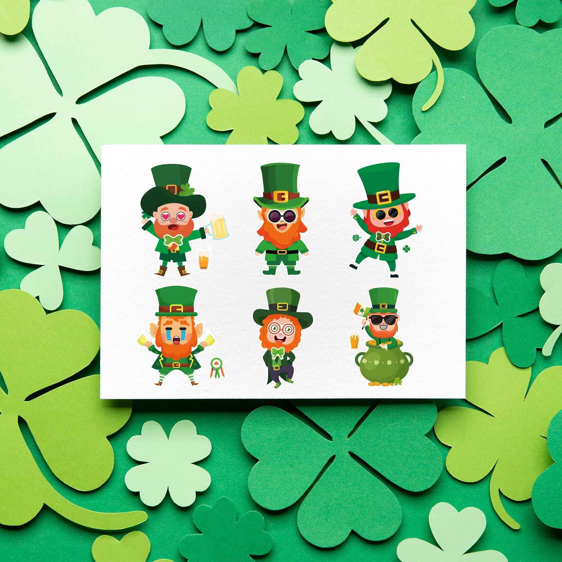24 Sheets St Patricks Day Stickers for Kids Cards Crafts - TTpen