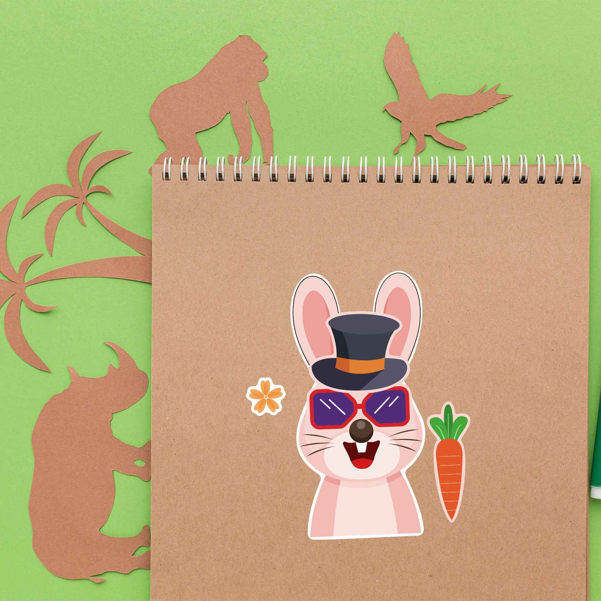 24 Sheets Wildlife Animals Make Your Own Stickers for Kids - TTpen